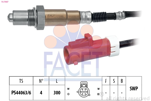 Лямбда-зонд made in italy - oe equivalent FACET 10.7687