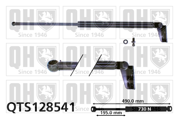 Газовая пружина крышка багажник QUINTON HAZELL QTS128541