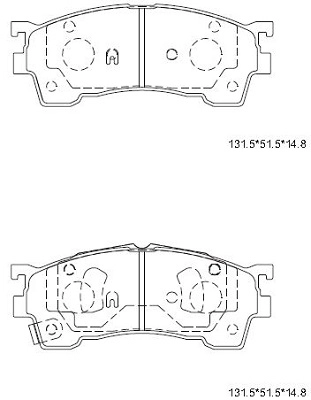 Комплект тормозных колодок дисковый тормоз ASIMCO KD3601W
