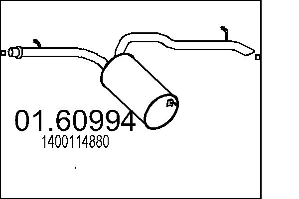 Глушитель выхлопных газов конечный MTS 01.60994