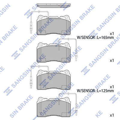 Комплект тормозных колодок дисковый тормоз HI-Q SP4145B