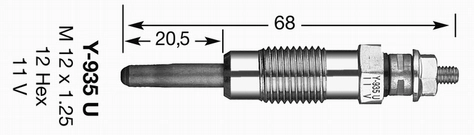 Свеча накаливания d-power NGK 4791
