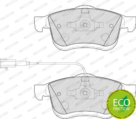 Комплект тормозных колодок дисковый тормоз premier eco friction FERODO FDB4184