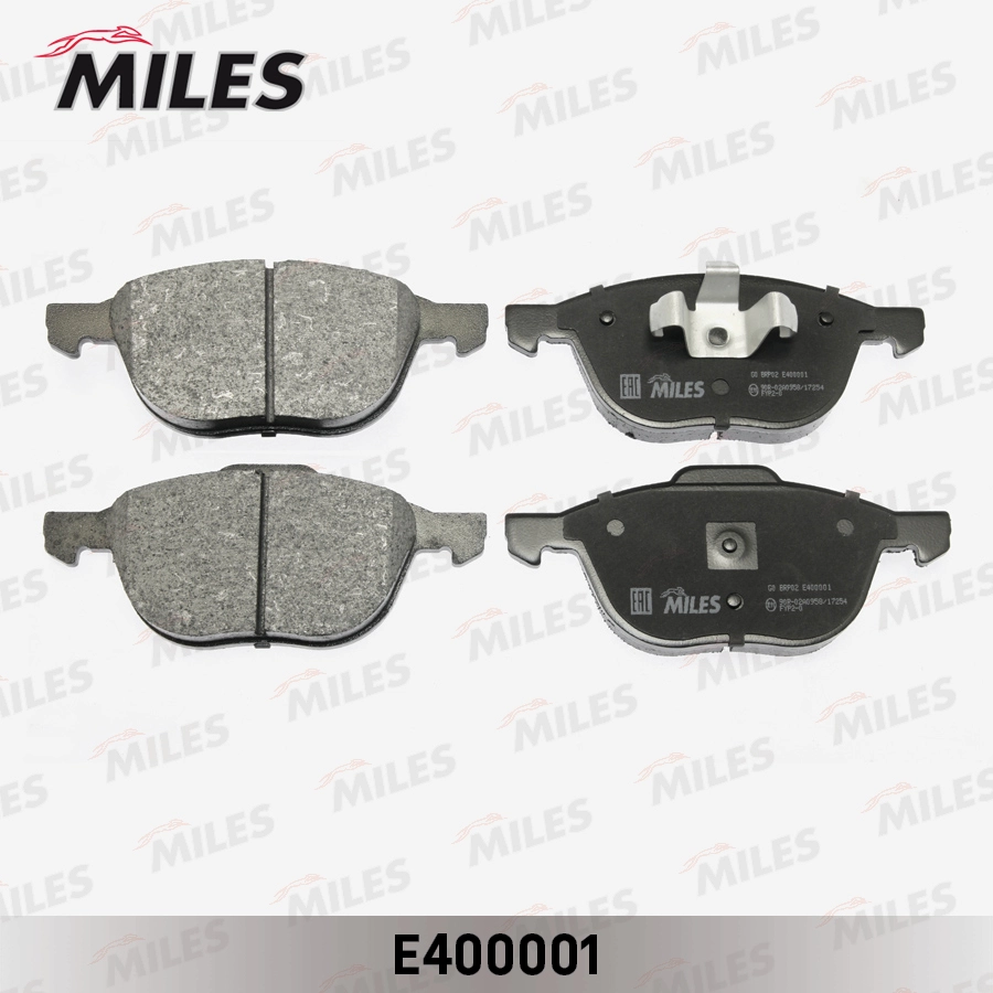 Комплект тормозных колодок дисковый тормоз MILES E400001