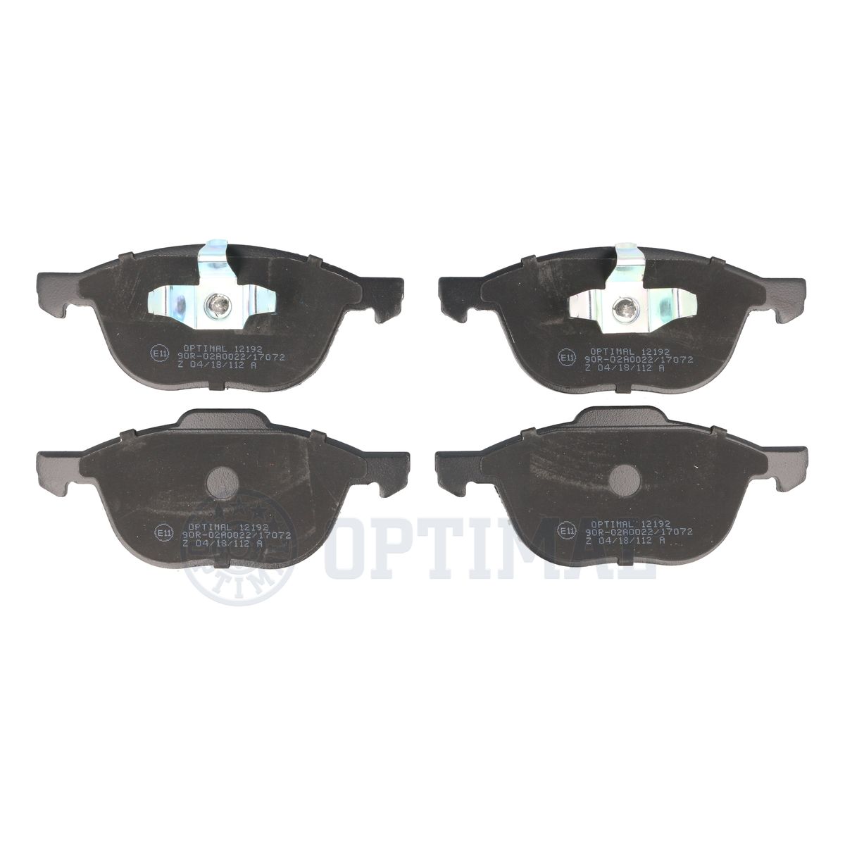 Комплект тормозных колодок дисковый тормоз OPTIMAL BP-12192