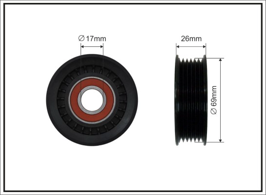 Натяжной ролик поликлиновой ремень CAFFARO 338-00