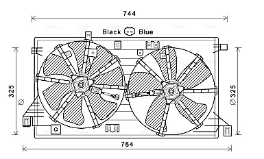 Вентилятор охлаждение двигателя AVA QUALITY COOLING MZ7550