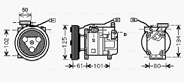 Компрессор кондиционер AVA QUALITY COOLING MZK207