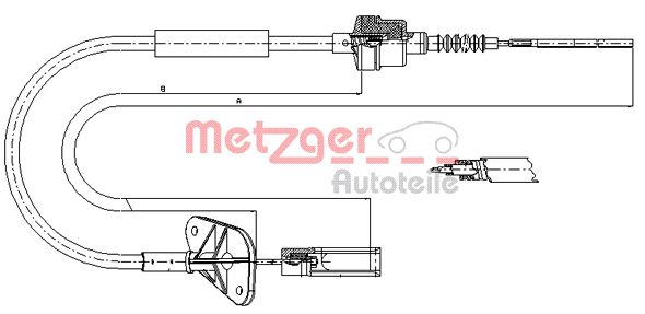 Трос управление сцеплением METZGER 12.7201