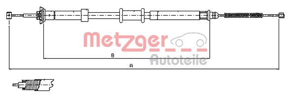 Тросик cтояночный тормоз METZGER 12.0701