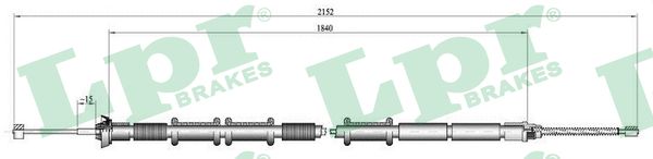 Тросик cтояночный тормоз LPR C1320B