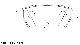 Комплект тормозных колодок дисковый тормоз ASIMCO KD3756