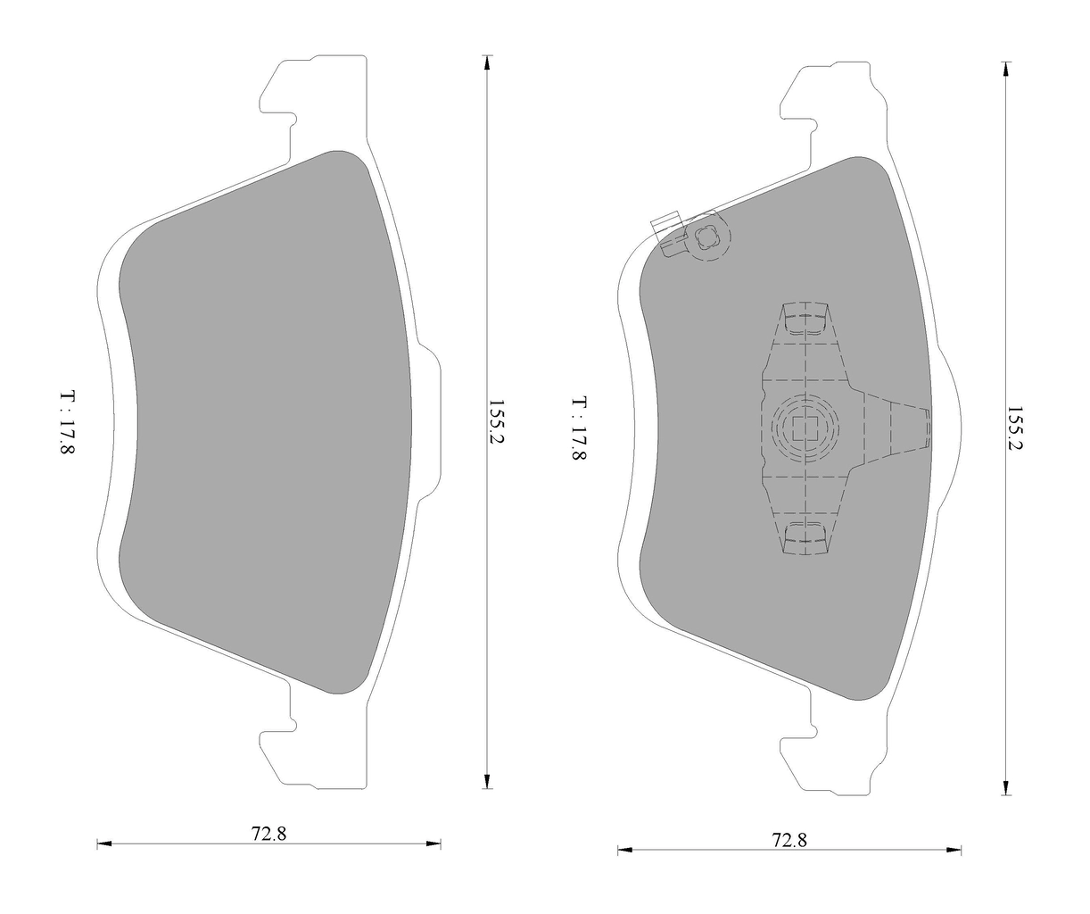Комплект тормозных колодок дисковый тормоз BOSCH 0 986 AB2 301