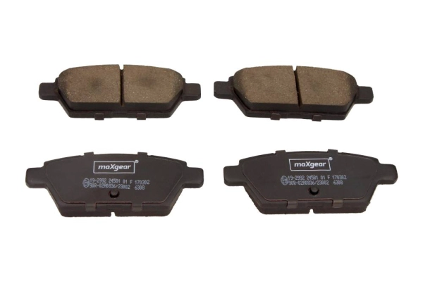 Комплект тормозных колодок дисковый тормоз MAXGEAR 19-2992