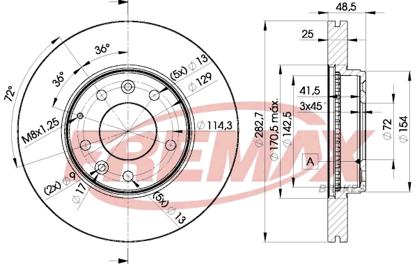 Тормозной диск FREMAX BD-3269