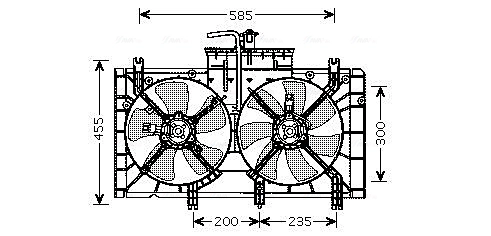 Вентилятор охлаждение двигателя AVA QUALITY COOLING MZ7537