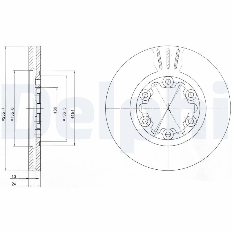 Тормозной диск DELPHI BG3559