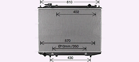 Радиатор охлаждение двигателя AVA QUALITY COOLING FD2664