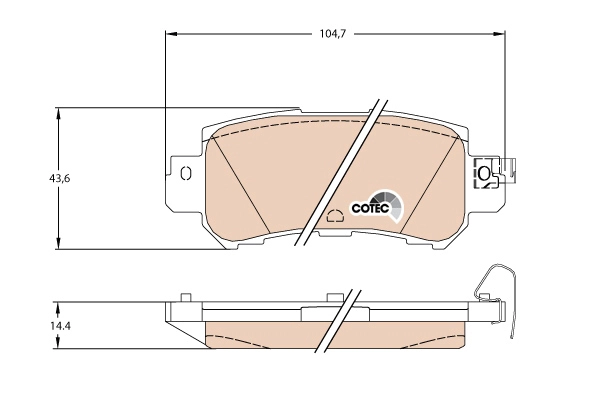 Комплект тормозных колодок дисковый тормоз dtec cotec TRW GDB3539DT