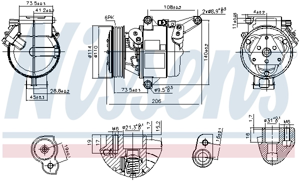 Компрессор кондиционер first fit NISSENS 890948