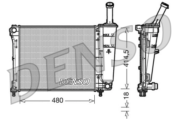 Радиатор охлаждение двигателя DENSO DRM09161