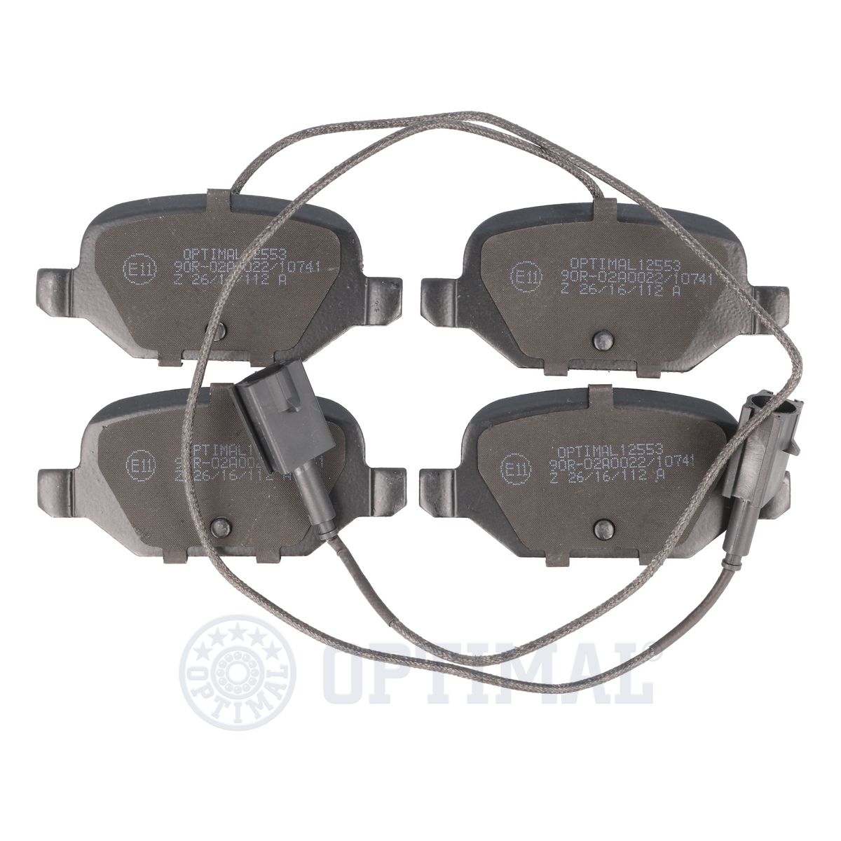 Комплект тормозных колодок дисковый тормоз OPTIMAL BP-12553