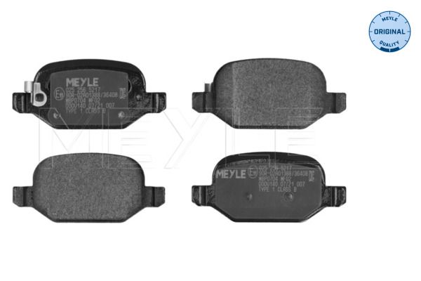 Комплект тормозных колодок дисковый тормоз meyle-original true to oe. MEYLE 025 256 5217