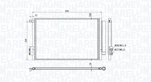 Конденсатор кондиционер MAGNETI MARELLI 350203814000