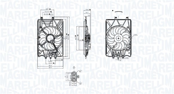 Вентилятор охлаждение двигателя MAGNETI MARELLI 069422781010