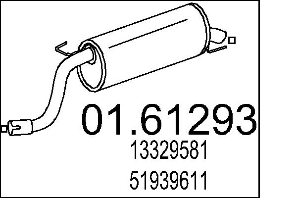 Глушитель выхлопных газов конечный MTS 01.61293