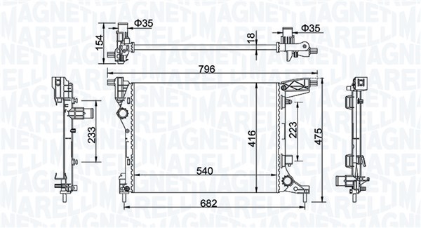 Радиатор охлаждение двигателя MAGNETI MARELLI 350213203300