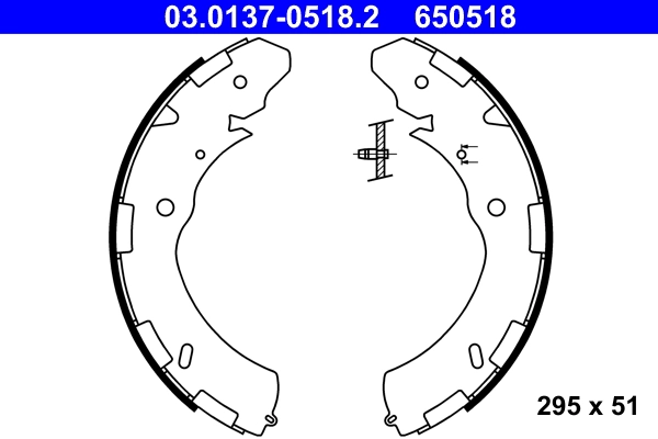 Комплект тормозных колодок ATE 03.0137-0518.2