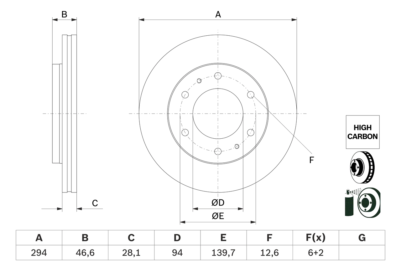 Тормозной диск BOSCH 0 986 479 E93
