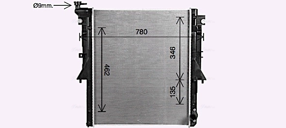 Радиатор охлаждение двигателя AVA QUALITY COOLING MT2281