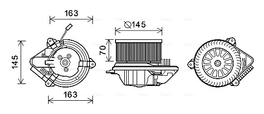Вентилятор салона AVA QUALITY COOLING CN8515