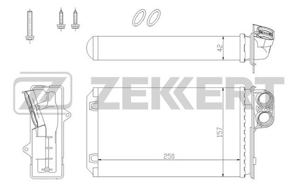 Теплообменник отопление салона ZEKKERT MK-5067