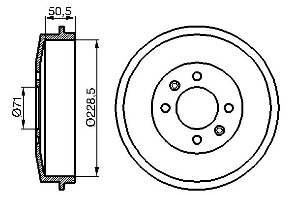 Тормозной барабан BOSCH 0 986 477 060