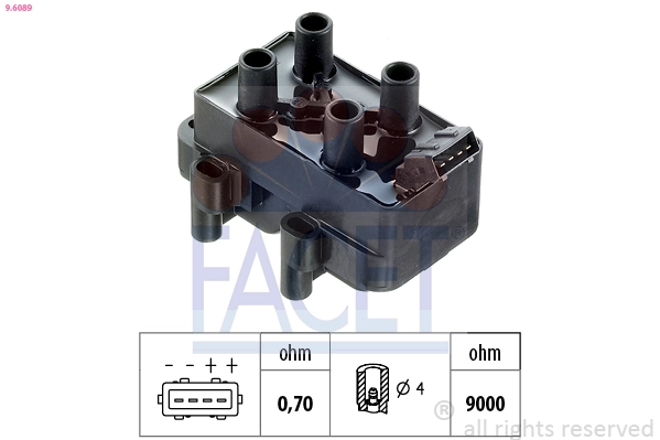Катушка зажигания made in italy - oe equivalent FACET 9.6089