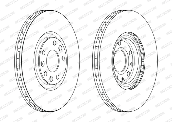 Тормозной диск premier FERODO DDF2237C
