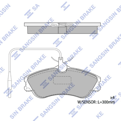 Комплект тормозных колодок дисковый тормоз HI-Q SP1743