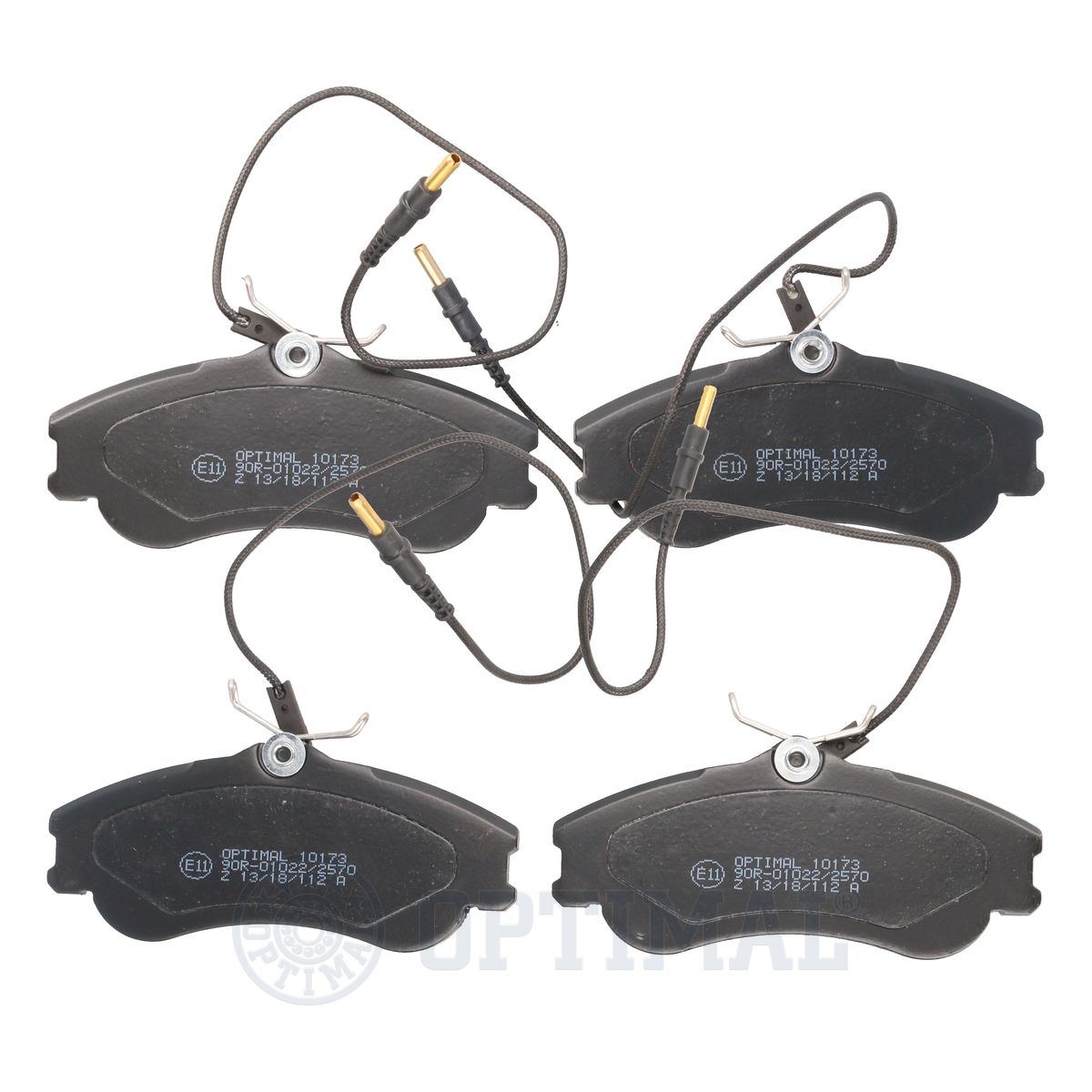 Комплект тормозных колодок дисковый тормоз OPTIMAL BP-10173