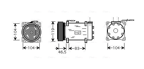 Компрессор кондиционер AVA QUALITY COOLING CNAK160