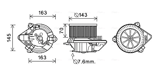 Вентилятор салона AVA QUALITY COOLING CN8510