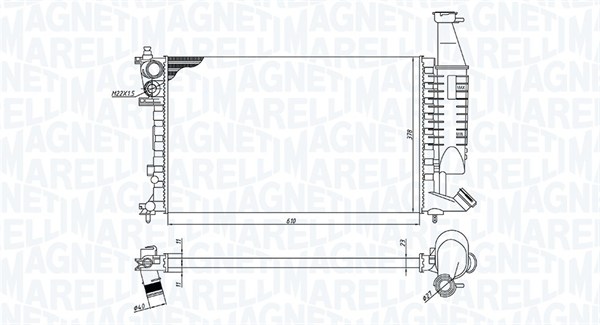 Радиатор охлаждение двигателя MAGNETI MARELLI 350213186400