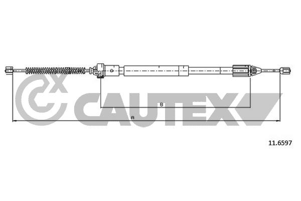 Тросик cтояночный тормоз CAUTEX 028367