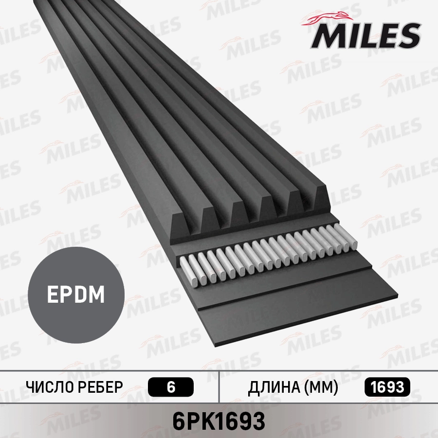 Поликлиновой ремень MILES 6PK1693