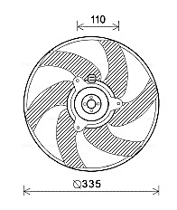 Вентилятор охлаждение двигателя AVA QUALITY COOLING PE7552