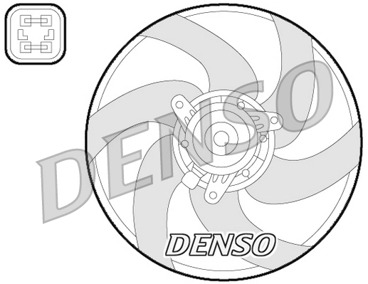 Вентилятор охлаждение двигателя DENSO DER21022