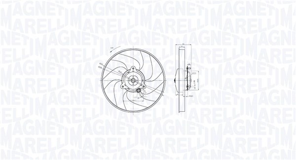 Вентилятор охлаждение двигателя MAGNETI MARELLI 069422866010