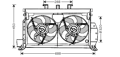 Вентилятор охлаждение двигателя AVA QUALITY COOLING CN7521